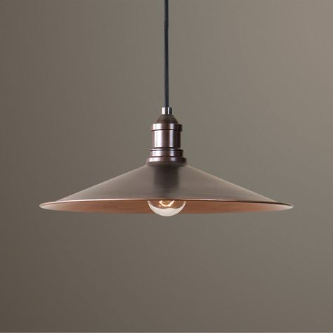 Gracie Oaks Wilmot 1 - Light Single Cone Pendant & Reviews | Wayfair Copper Dome Pendant Light, Uttermost Lighting, Classic Pendant Lighting, Dome Pendant Lighting, Copper Pendant Lights, Light Copper, Copper Pendant, Laurel Foundry Modern Farmhouse, Copper Finish