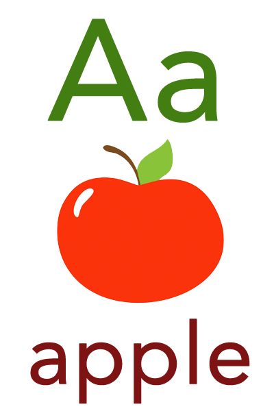 Baby Mozart ABC Flashcard for Children - A for Apple A Is For Apple Printable, Apple Flashcard, Abc For Toddlers, Abc Flashcards Printable, Abc Flash Cards, Abc Printable, A For Apple, Free Flashcards, Learn Abc