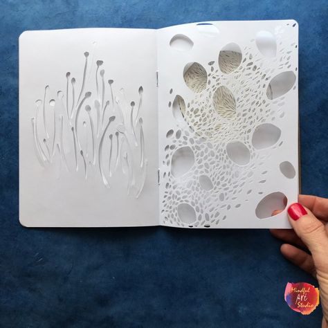 Water Crystals, Paper Cut Artists, Mindful Art, Papercut Art, Paper Installation, Bookbinding Tutorial, Art Journal Tutorial, Watercolor Journal, Yupo Paper