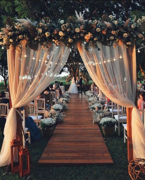 Outside Wedding Ceremonies, Outdoor Tent Wedding, White Wedding Arch, Forest Theme Wedding, Dream Wedding Decorations, Wedding Planning Decor, Dream Wedding Venues, Future Wedding Plans, Outdoor Wedding Decorations