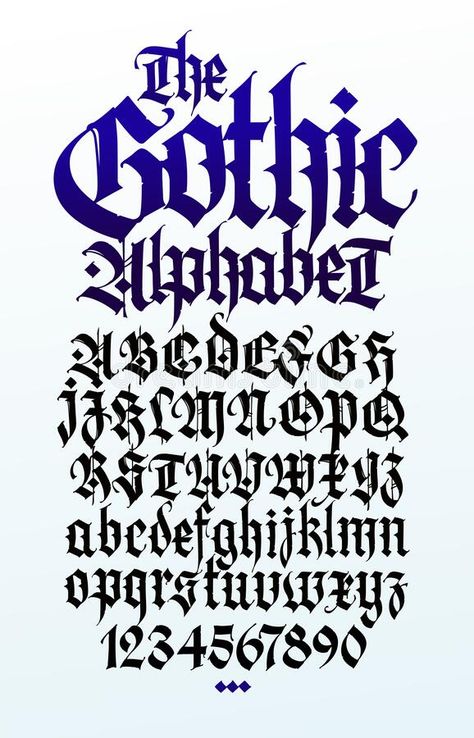 Gothic Calligraphy, Tattoo Lettering Alphabet, Gothic Alphabet, Tattoo Fonts Alphabet, Calligraphy Fonts Alphabet, Lettering Styles Alphabet, Tattoo Lettering Design, Gothic Lettering, Tattoo Lettering Styles