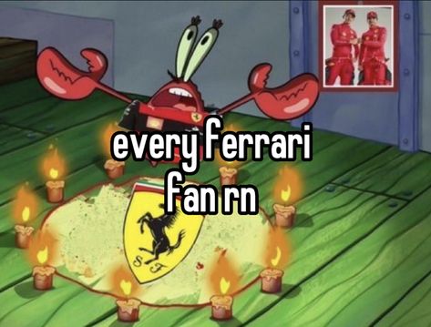 no hate to ferrari fans, you know what seb said (from an aston martin fan) Ferrari Fans F1, Ferrari Memes, Ferrari Aesthetic, F1 Meme, Forza Ferrari, F1 Fans, Pray For Love, F1 Memes, F1 Poster