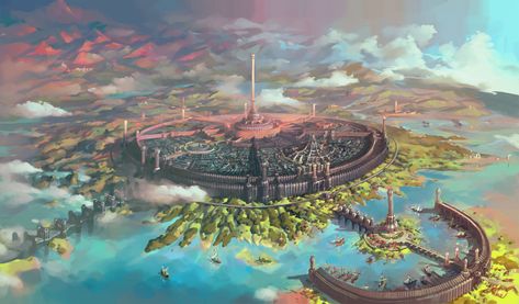 ArtStation - Imperial City. The Elder Scrolls, Chaehyeon Ra Elder Scrolls Lore, Imperial City, Elder Scrolls Art, Age Of Empires, The Elder Scrolls, Fantasy City, Fantasy Castle, Fantasy Setting, Fantasy Places