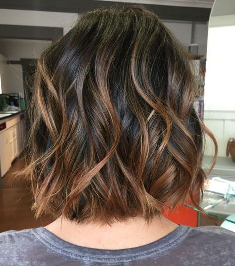 Copper Bob, Short Brown Hair, Hair Styles 2017, Short Hair Balayage, Short Wavy, Penteado Cabelo Curto, Short Hairstyle, Short Haircut, Hair Painting