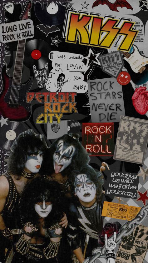 @MrWeirdCore1 Heres a Kiss shuffle!! Sorry it took me so long 😅 #kiss #kissband #rock #rockandroll Kiss Album Covers, Kiss Music, Gene Simmons Kiss, Kiss Concert, Motley Crüe, Kiss Pictures, Band Wallpapers, Kiss Band, Heavy Metal Music