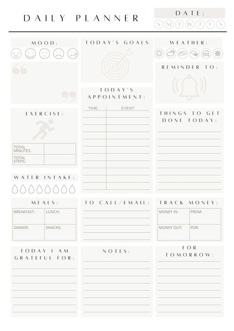 Daily Agenda & Weekly Planner Printable, Digital Download Bundle #2024digitalplanner📈. weeklyplanner #agendapersonalizadas #officeplanner #dailymealplanner🚩 Daily Planner Book, Agenda Printable, Cute Daily Planner, Daily Planner Printables Free, Daily Routine Planner, Study Planner Printable, Planner Writing, Personal Calendar, Daily Agenda