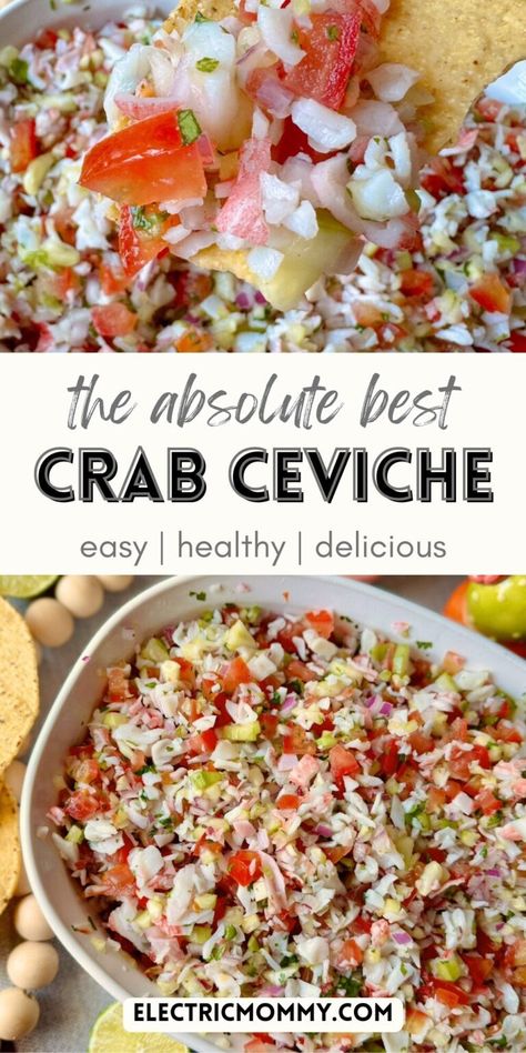 Crab Ceviche (Ceviche de Jaiba) Ceviche Recipe Shrimp And Crab, Imitatation Crab Recipe Ceviche, Easy Ceviche Recipe Shrimp, Jaiba Recipe Mexican, Ceviche Recipe Crab, Jaiba Recipe, Jaiva Recipe, Seafood Ceviche Recipe, Shrimp And Crab Ceviche Recipe