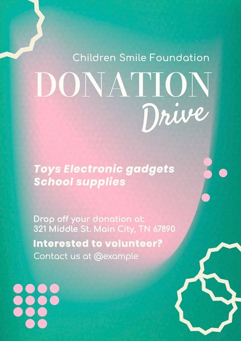 Donation Drive Poster, Poster Template Free, Child Smile, Best Templates, Poster Template, Social Media Template, Free Png, Free Image, Design Resources