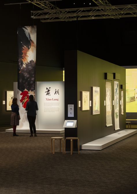 Temporary exhibition at the National Museum of Australia. Exhibition design by Design Community Dark Exhibition, Painting Exhibition, Museum Exhibition Design Display, Museum Exhibition Design, Trade Show Booth Design, Japanese Interior Design, Heritage Hotel, Virtual Museum, Principles Of Design