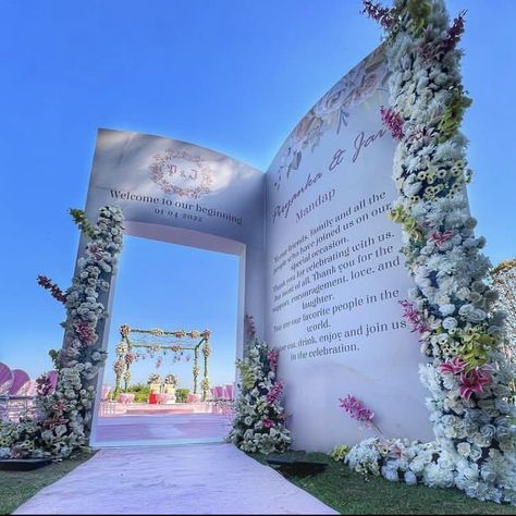 Dior Theme Wedding Decor, Quince Entrance Ideas, Wedding Reception Entrance Decorations, Reception Entrance Decor, Cinderella Wedding Theme, خواتم خطوبة, Dream Wedding Reception, Wedding Ceremony Ideas, Wedding Entrance Decor