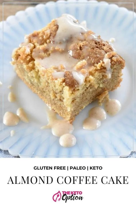 Almond Paleo Coffee Cake | Trina Krug Paleo Coffee Cake, Paleo Coffee, Breakfast Gluten Free, Gluten Free Coffee Cake, Almond Coffee Cake, Almond Coffee, Gluten Free Coffee, Coffee Cake Recipes Easy, Diet Cookies