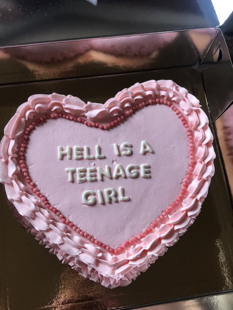 Hell Is A Teenage Girl, 14th Birthday Cakes, 15th Birthday Cakes, 17 Birthday Cake, 13 Birthday Cake, 16 Birthday Cake, Funny Birthday Cakes, Sixteenth Birthday, Creative Birthday Cakes