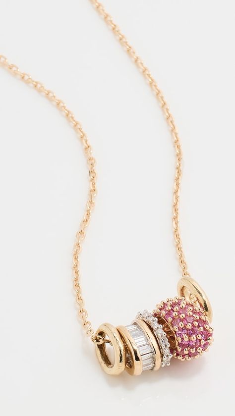 Adina Reyter 14k Bead Party New Pink Sapphire Rager Necklace | Shopbop Pink Accesorios, Capsule Wardrobe Jewelry, Pink Gold Necklace, Adina Reyter, Colorful Necklace, Accesories Jewelry, Classy Jewelry, Jewelry Essentials, Jewelry Lookbook