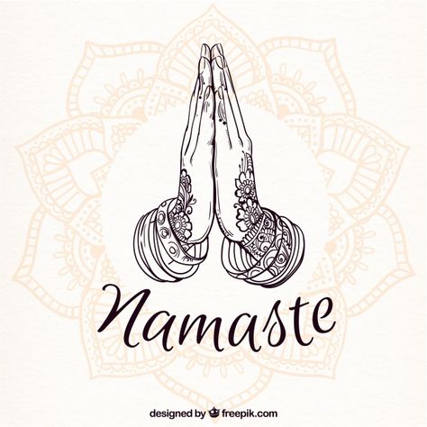 Instagram Highlight Covers Memories Black, Namaste Hands, Yoga Kunst, Namaste Art, Arte Yoga, Whatsapp Stickers, Prayer Hands, Spiritual Paintings, Psy Art