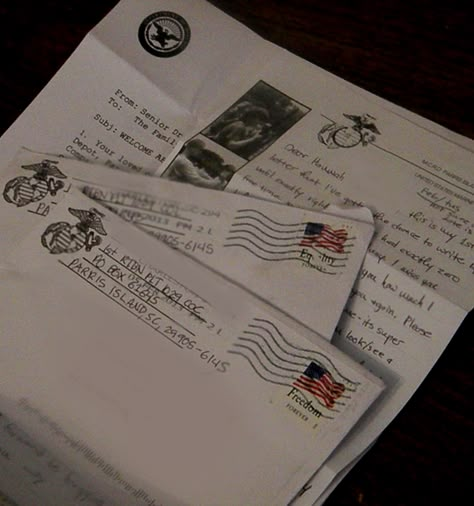 My First Letter From USMC Boot Camp from my future Marine <3 Missing My Soldier, Marine Boyfriend, Love Letters Aesthetic, Usmc Bootcamp, Roman Aesthetic, A Book Aesthetic, Marine Corps Wife, Army Boot Camp, Marine Quotes