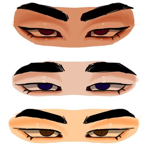 Male Cartoon Eyes Reference, Male And Female Eyes Drawing, Male Eyes Drawing Reference Cartoon, Drawing Base Eyes Male, Man Eyes Reference, Male Eye Shapes Drawing, Eyes Drawing Masc, Demon Eyes Drawing Reference, Eye Shapes Men