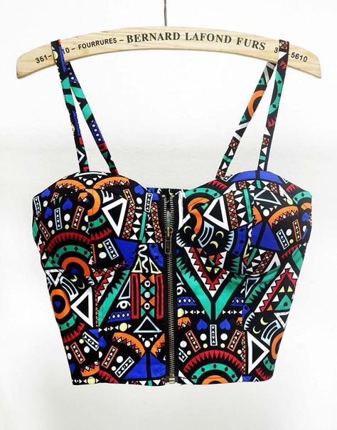 Bustier Crop Top /2015 New Short Crop Tops Vintage Spaghetti Strap Bra Bustier Crop Top Bralet Corsets Vest Camisole Tank Top - AliExpress Mobile Ankara Corset Top, Ankara Corset, African Print Tops, Short African Dresses, African Fashion Skirts, Afrikaanse Mode, African Inspired Clothing, African Fashion Traditional, African Fashion Ankara