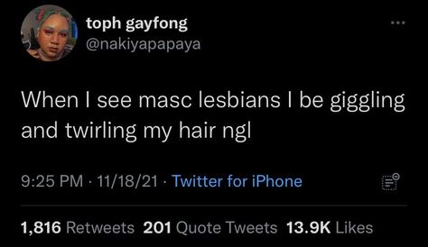 Gay Twitter Quotes, Lesbian Mood Tweets, Wlw Tweets, Gay Tweets, Lesbian Culture, Relationship Twitter Quotes, Gay Quotes, Lesbian Quotes, Inappropriate Thoughts