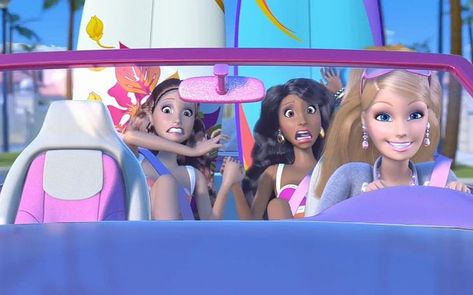 Barbie Life In The Dreamhouse, Life In The Dreamhouse, Barbie Games, Barbies Pics, Best Friends Cartoon, Barbie Images, Friend Cartoon, Driving License, Barbie Life