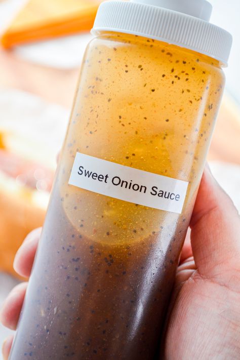 Sweet Onion Salad Dressing Recipe, Sweet Onion Salad Dressing, Sweet Onion Sauce Subway, Sweet Onion Salad, Subway Sauces, Sweet Onion Sauce, Subway Sandwich, Homemade Sauce Recipes, Salad Dressing Recipe