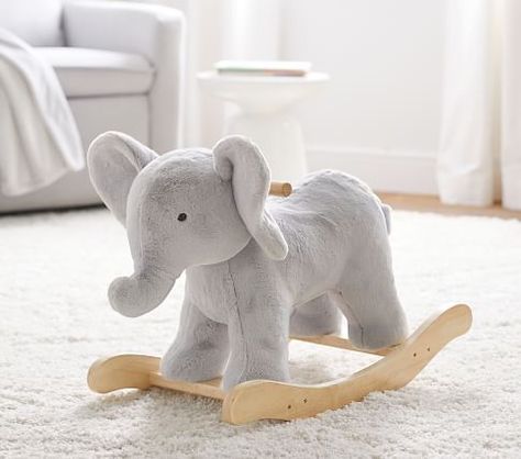 Nursery Elephant Plush Rocker | Animal Rocker | Pottery Barn Kids Pottery Barn Kids Nursery, Top Baby Gifts, 6 Month Baby Picture Ideas Boy, Elephant Rocker, Nursery Elephant, Nursery Rocker, Baby Rocker, Animals Nursery, Jungle Adventure