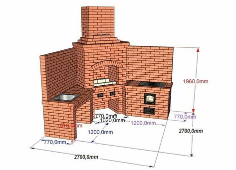 Brick Bbq, Barbecue Design, Outdoor Barbeque, Outdoor Kitchen Decor, Bbq Grill Design, Outdoor Kitchen Plans, Outdoor Oven, Pizza Oven Outdoor, Backyard Kitchen