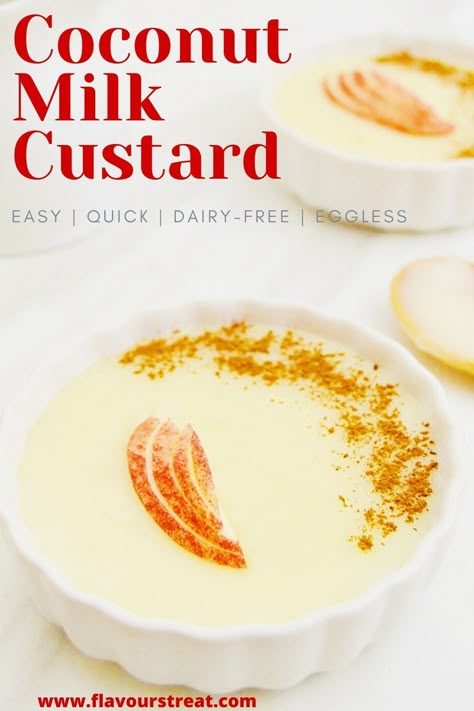 Coconut Milk Desserts Easy, Coconut Milk And Condensed Milk Recipe, Coconut Milk Vegan Recipes, Gluten Free Coconut Milk Recipes, Gluten And Milk Free Desserts, Coconut Milk Custard Recipes, Vegan Coconut Milk Recipes, Vegan Desserts With Coconut Milk, Coconut Custard Recipe