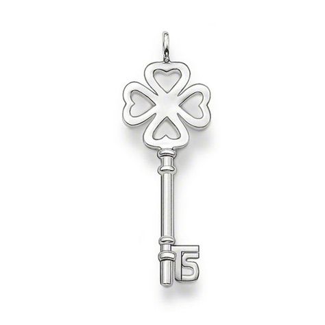 Sugar Skull Tattoos, Five Leaf Clover, Key Tattoos, Key Tattoo, Clover Tattoos, Thomas Sabo Charms, Clover Jewelry, Julie Vos, Key Pendant