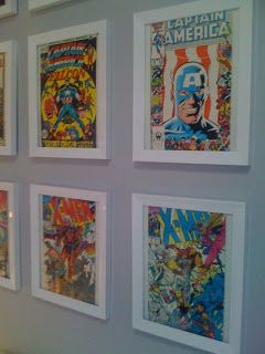 The Real Life Mom: {Project: Nursery} Vintage Boys Room, Hero Bedroom, Super Hero Room, Comic Book Room, Superhero Prints, Superhero Nursery, Superhero Bedroom, Superhero Room, Boys Room Ideas