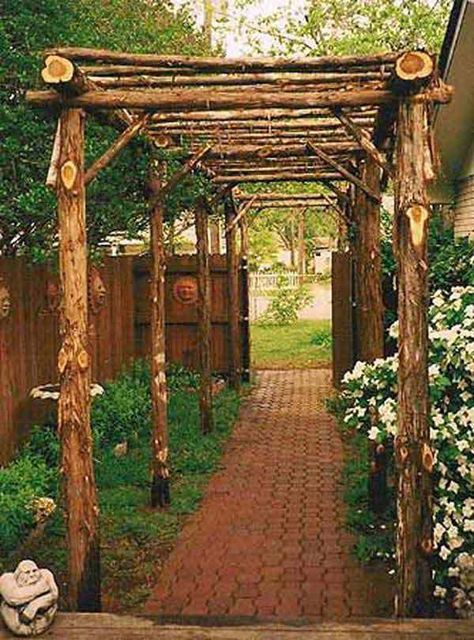 25 Beautifully Inspiring DIY Backyard Pergola Designs For Outdoor Enterntaining usefuldiyproject pergola design (23) Pergola Trellis, Cedar Arbor, Pergola Diy, Trellis Ideas, Brick Walkway, Pergola Ideas, Gardening Design, Pergola Design, Garden Vines