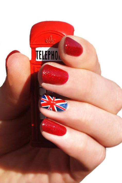 Union Jack Nails, Baby Nail Art, Manicure Pictures, Flag Nails, London Nails, Happy Nails, Baby Nails, Her Nails, Glam Nails