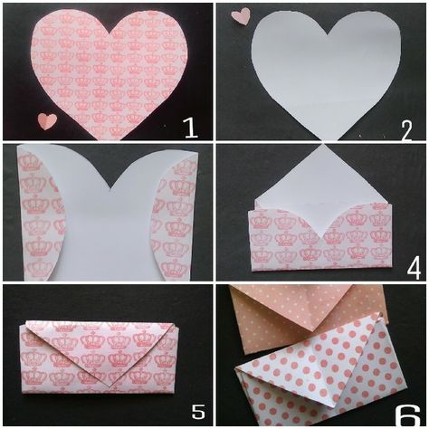 Don't buy envelope for those special greetings just make your own with hearts 💓💓 Diy Love Envelope, Diy Gifts For Girlfriend, Heart Envelope, Tiny Envelopes, How To Make An Envelope, Diy Envelope, Small Envelopes, Diy Letters, Mini Envelopes