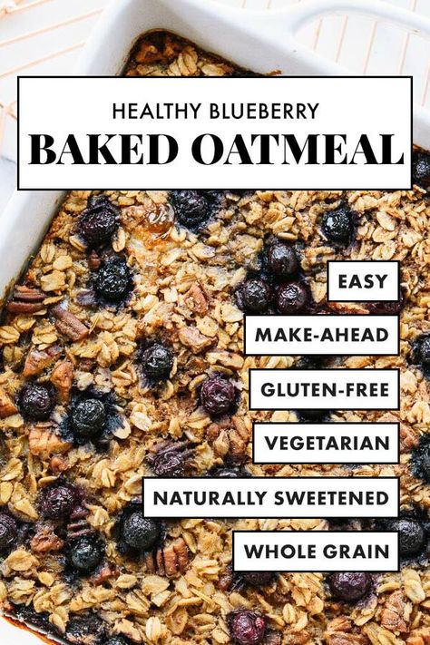 Baked Oatmeal Recipe, Blueberry Cookies, Baked Oatmeal Recipes, Blueberry Oatmeal, Healthy Blueberry, Oatmeal Recipe, Blueberry Recipes, Deilig Mat, Baked Oatmeal