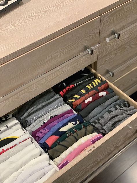 10 Brilliant Dresser Drawer Organization Ideas » Lady Decluttered Clothes Drawer Organization, Dresser Drawer Organization, Room Organization Bedroom, تصميم داخلي فاخر, Drawer Organization, Wardrobe Organisation, House Organisation, Dresser Organization, غرفة ملابس