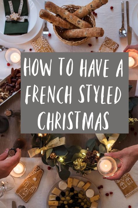 How to create a French style Christmas that is elegant sophisticated and stylish Sophisticated Christmas Decor Ideas, French Christmas Table Settings, French Holiday Decor, Christmas Party Ideas Elegant, French Inspired Christmas Decor, Country French Christmas Decorating, French Christmas Tablescapes, French Provincial Christmas Decor, French Christmas Table