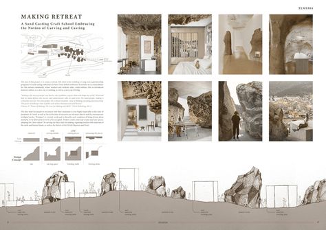 Urban Design Graphics, Architecture Portfolio Design, Architecture Board, Dry Stone Wall, Night At The Museum, Living Museum, Presentation Layout, Portfolio Layout, Diagram Architecture