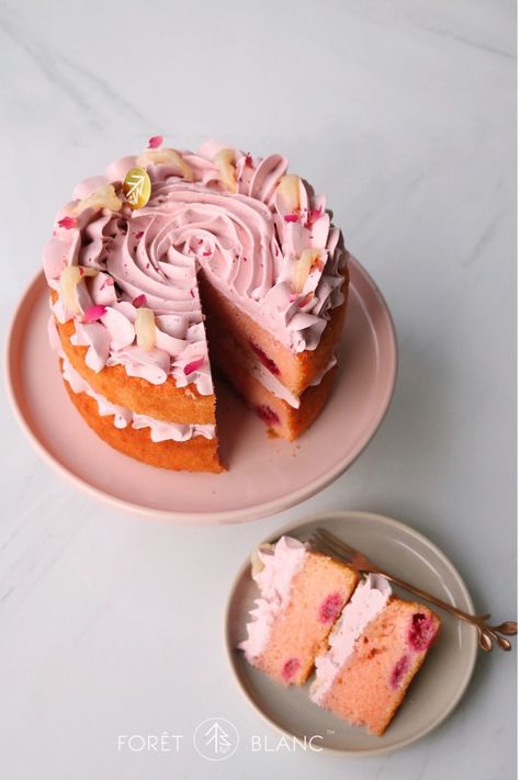 Rose Lychee Cake Recipe, Rose Lychee Cake, Lychee Rose Cake Recipe, Lychee Cupcakes, Lychee Rose Cake, Diwali Baking, Dragon Fruit Cake, Ms Dior, Dior Cake