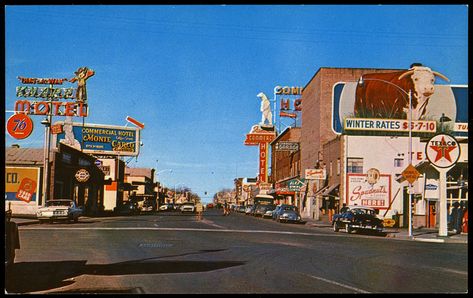 Elko, 1959 | Elko, Nevada Elko Nevada, Bad Photos, Space Race, Street Signs, Street Scenes, Us Travel, Nevada, Vintage Photos, Times Square