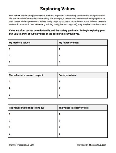 Worksheet: values Values Group Therapy, Values Clarification Worksheet, Values Assessment, Values Activity, Accountability Worksheets, Values Clarification, Values Worksheet, Nicole Lewis, Dbt Therapy