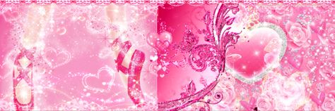 cute pink glitter messy header banner Hot Pink Aesthetic Gif, Girly Banner Discord, Pink Gyaru Banner, Girly Discord Banner, Pink Header Y2k, Pink Scene Banner, Pink Header Discord, Pink Twt Banner, Magenta Banner Discord