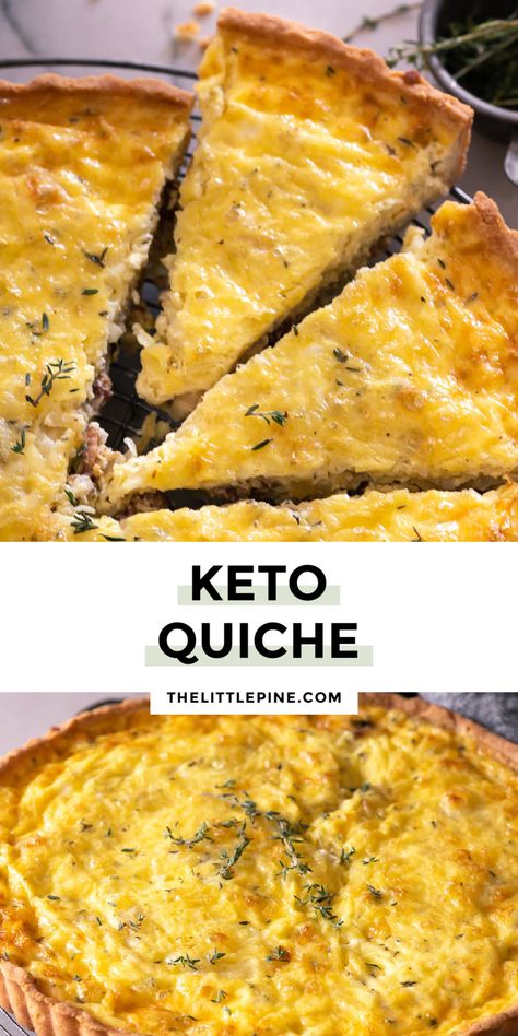 Light and fluffy like a quiche should be, bacon and mozzarella make it satisfying. This keto quiche is the PERFECT breakfast! #ketoquiche #lowcarbketoquiche Low Carb Quiche, Keto Quiche, Quiche Lorraine Recipe, Low Carb Cheesecake Recipe, Keto Breakfasts, Breakfast Casseroles, Eating Better, Low Carb Cheesecake, Egg Dishes