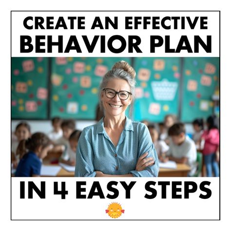 Take the stress out of teaching by creating an effective classroom behavior management plan following these 4 simple steps. Homeschool Behavior Management, Behavior Management Plan, Whole Class Rewards, Class Rewards, Behavior Goals, Behavior Management System, Behavior Plan, Behavior Interventions, Classroom Behavior Management