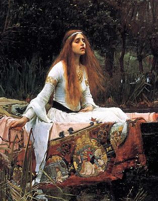 Pre Raphaelite Art: The Lady of Shallot (detail) - John William Waterhouse Designing Fabric, Lady Of Shallot, Waterhouse Paintings, Lady Of Shalott, Pre Raphaelite Paintings, The Lady Of Shalott, Pre Raphaelite Brotherhood, Pre Raphaelite Art, Illustration Fantasy