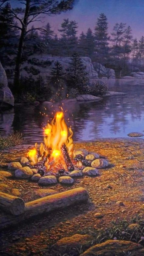 Camping Photo, Popular Wallpapers, Dream Pictures, Fire Painting, Free Ringtones, Beautiful Art Paintings, Abstract Art Painting Diy, Fire Art, Hand Painted Signs