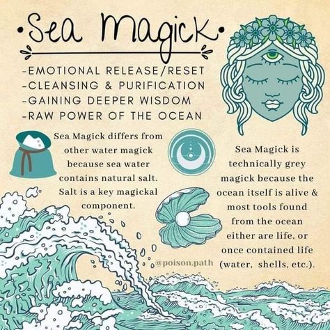 Sea Magick, Mermaid Spells, Sea Magic, Water God, Black Moon Lilith, Mermaid Books, Water Witch, Teen Witch, Witch Vibes