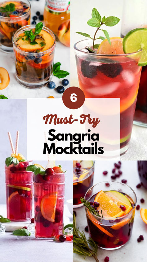 Sangria Mocktails Sangria Non Alcoholic Recipes, Sangria Recipes Non Alcoholic, Non Alcoholic Sangria Fall, Mocktail Sangria, Mocktails Non Alcoholic Sangria, Nonalcoholic Sangria, Non Alcoholic Sangria Recipes, Non Alcoholic Drinks Sangria, Nonalcoholic Sangria Recipes