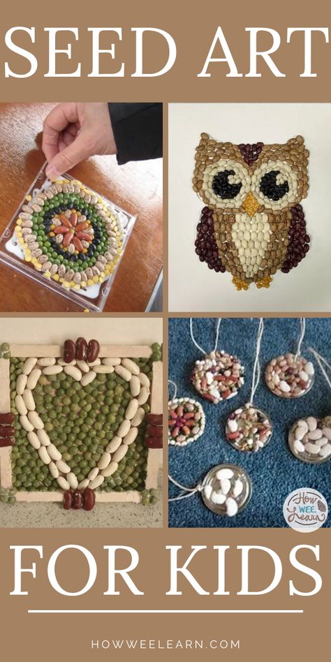 Plant Arts And Crafts For Preschool, Primary School Crafts Art Projects, Grade 4 Craft Ideas, Seed Projects For Preschoolers, Crafts Using Nature Materials, Nature Crafts For Middle School, Summer Nature Crafts For Kids, Art In Nature Projects, Plants And Seeds Crafts For Toddlers