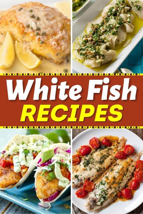 Enjoy a tasty dinner with these easy white fish recipes. From baked to pan-fried to grilled, there are so many wonderful ways to prepare white fish. Whiting Filets Recipes, Whiting Fillets Recipes, Easy White Fish Recipes, White Fish Dinner Recipes, White Fish Dinner, Fish Recipes Easy, Whiting Recipe, Salmon Greek, White Fish Recipes Healthy