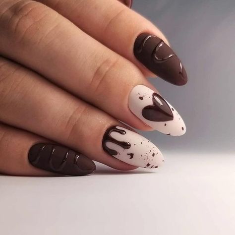 Minimal Nails Art, Unghie Nail Art, Hello Nails, Colorful Nail, Fancy Nails Designs, Minimal Nails, Blush Nails, Nail Art Designs Videos, Brown Nails