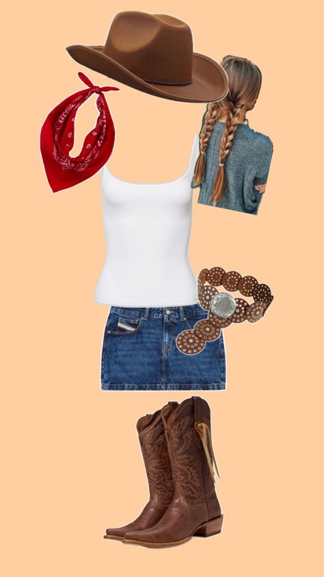 cowgirl, cowboy, last minute halloween costume inspo Jessie Halloween, Cowboy Halloween Costume, Cowgirl Halloween Costume, Last Minute Halloween Costume, Cowgirl Halloween, Pretty Halloween Costumes, Halloween Coustumes, Last Minute Halloween, Hallowen Costume